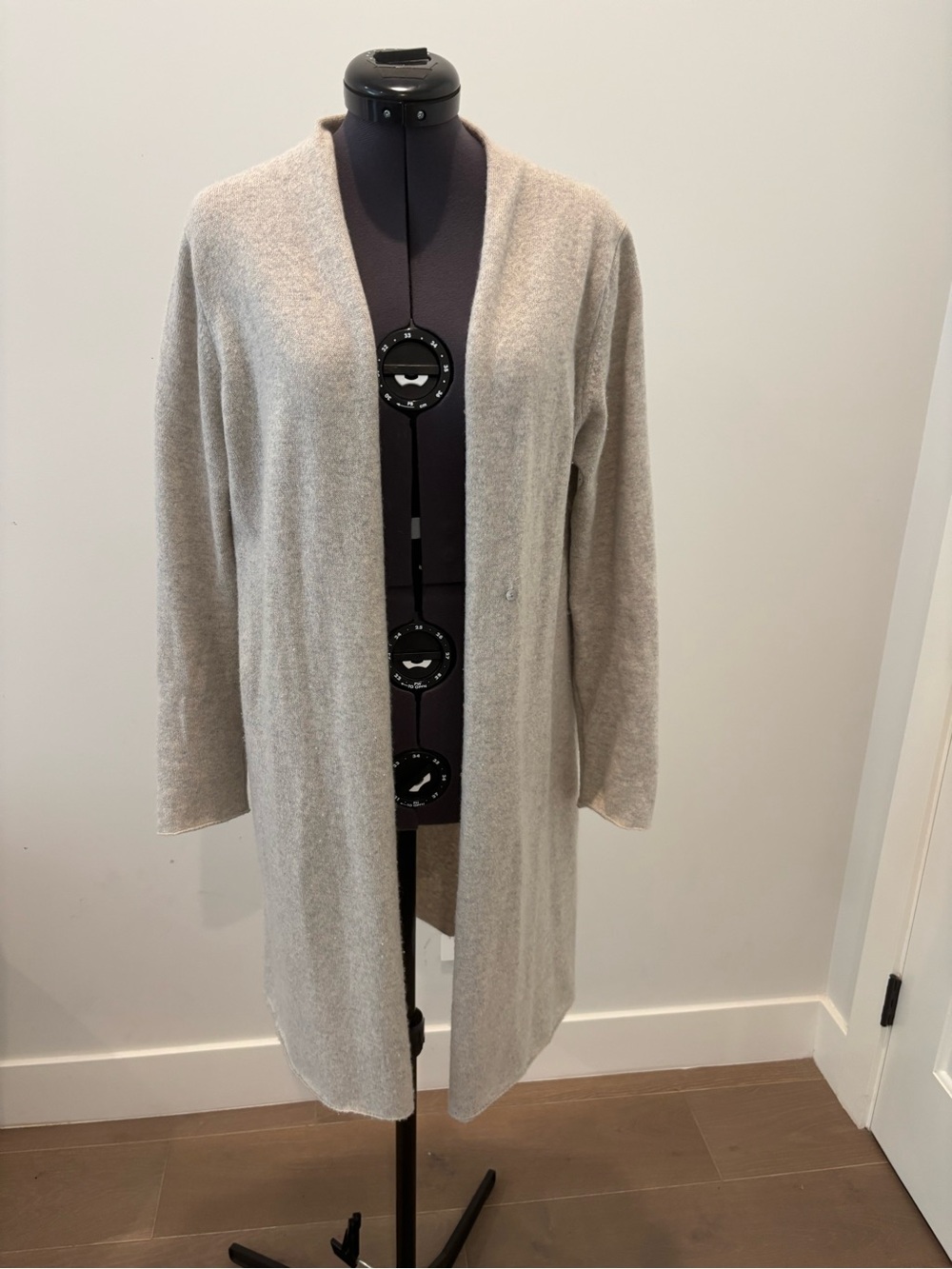 Evam Eva 100% Cashmere Long Open Cardigan